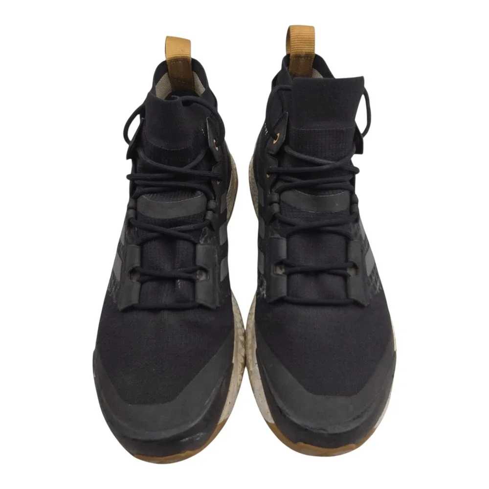 Adidas Terrex Free Hiker Men's 10 Black Gold Primeknit Boost Hiking Boots